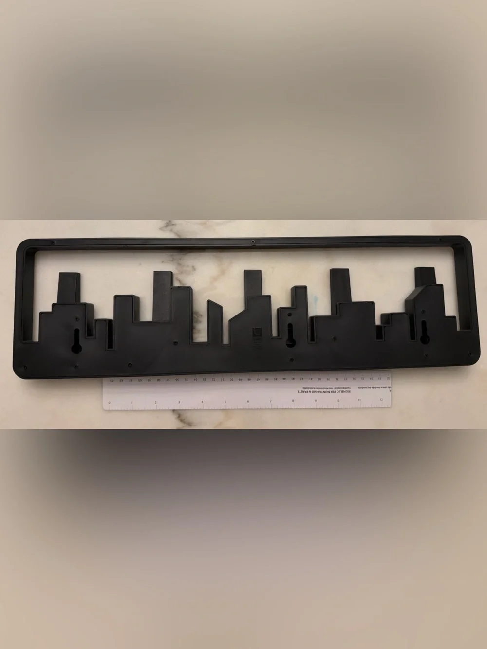 NWT Umbra Skyline Wall Hook Rack Black Modern Coat Rack Entryway Organizer